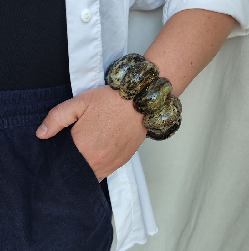 Браслет "Мандарин" янтарь