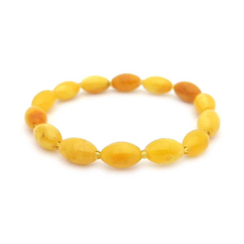Браслет "Оливка" янтарь