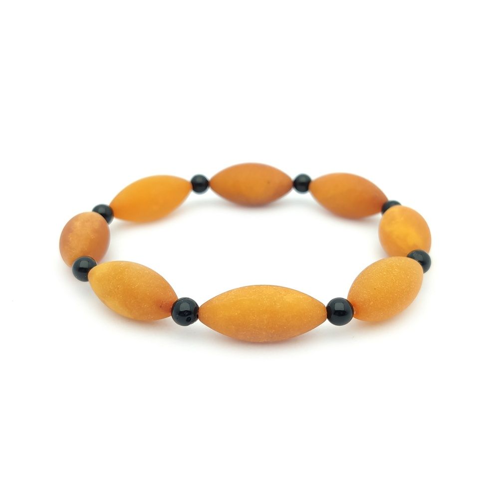Браслет "Оливка" янтарь