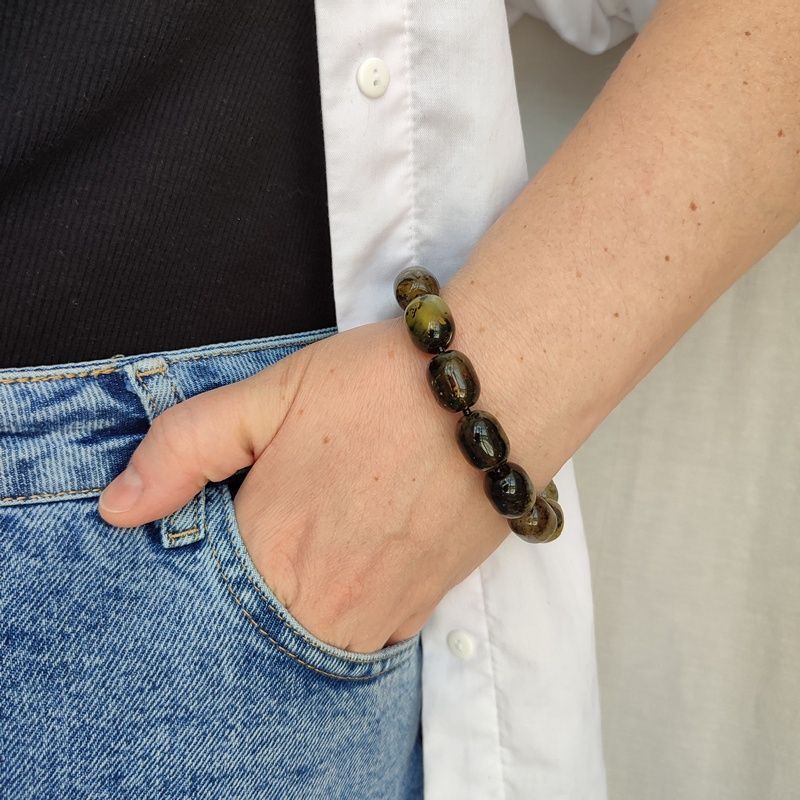 Браслет "Бочата" янтарь