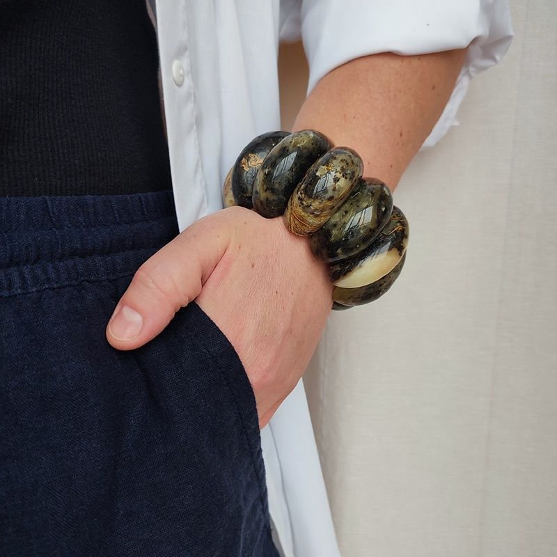 Браслет "Мандарин" янтарь