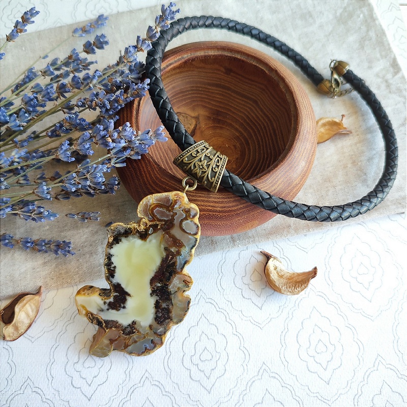 Колье авторское Янтарь а7506400021 (3)