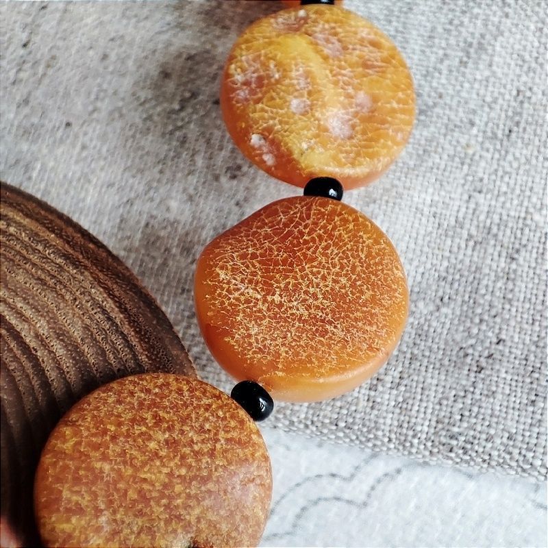 Браслет "Таблетка" янтарь