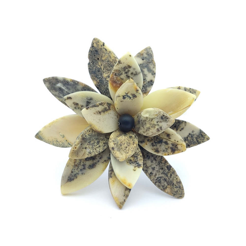 Браслет "Цветок" янтарь