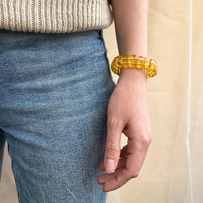 Браслет "Мандарин" янтарь