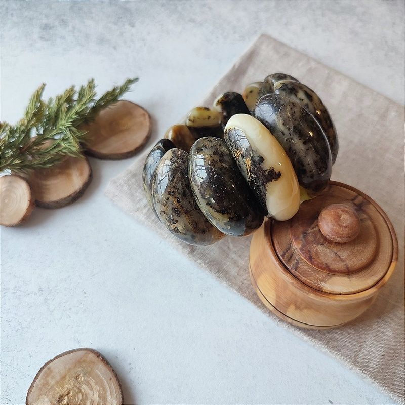 Браслет "Мандарин" янтарь