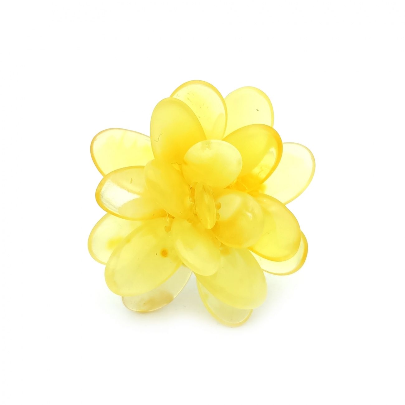 Кольцо "Цветок" янтарь